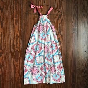 Handmade high neck girls dress